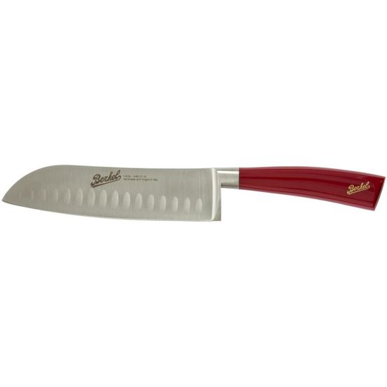 Santoku knife 18 cm red Elegance line by Berkel