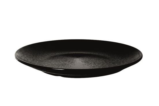 Round Melamine Tray, Rain line, Cm 45X5,5, Black, 10 pieces