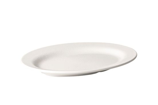 Oval Melamine Tray, Rain line, Cm 42X29X4, 8 pieces