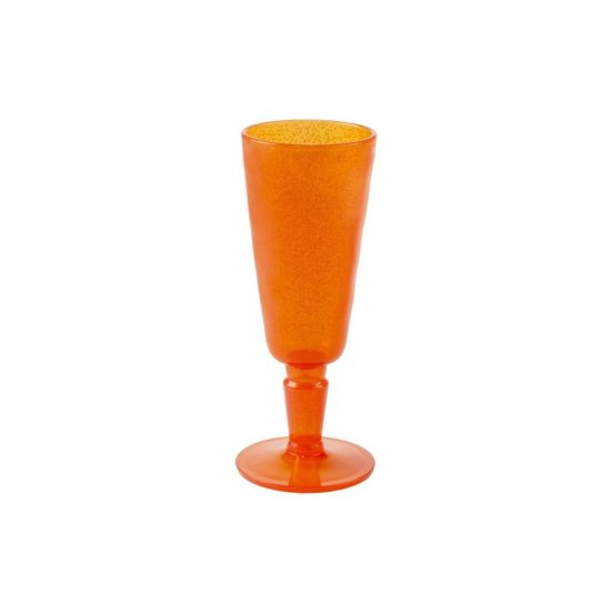 Flute Memento Synth methacrylate glass, Orange, 6 pieces