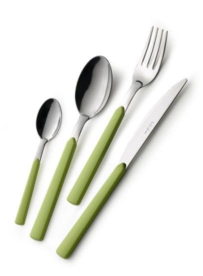 Fast Green 24-piece cutlery set