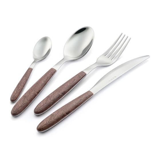 Cutlery set 24 pieces Real Walnut