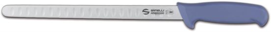 Coltello salmone, lama alveolata cm 28 blu linea Supra di Sanelli Ambrogio