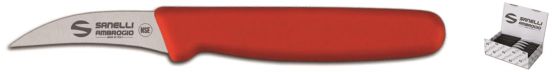 Chef&#039;s/vegetable knife 7 cm red Supra line by Sanelli Ambrogio - BOX 50 PCS