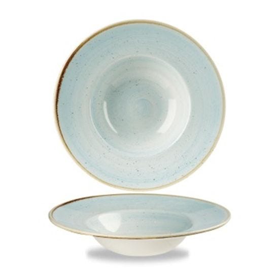 Soup plate with stone blue border, diam. 24cm, 12 pieces