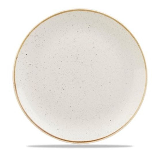 Dinner plate in white stone porcelain, diam. 29cm, 12pcs