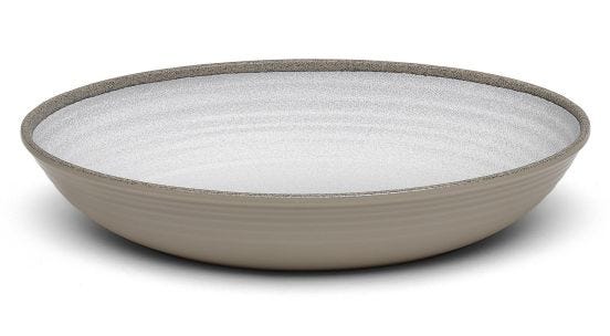 Oval rice dish in melamine, Rena Bianca line, dim. 33x22cm