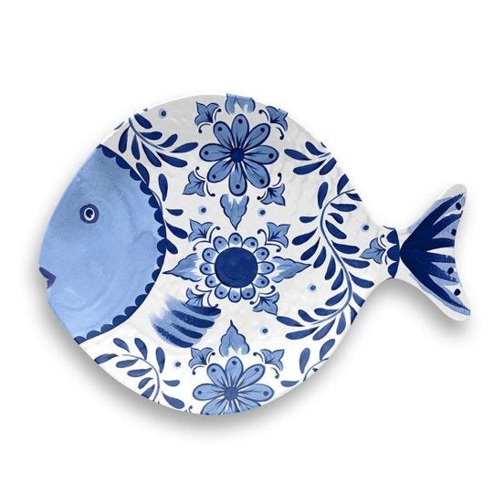 Melamine fish tray, Santorini Line, dim. 29.7x22.2cm