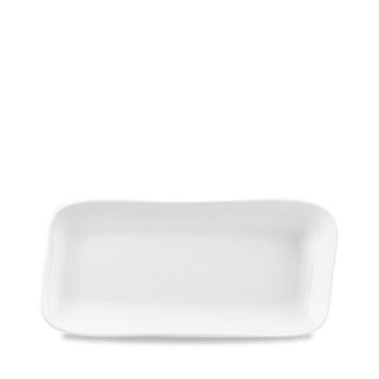 Oblong white porcelain dish Discover line 12 pieces