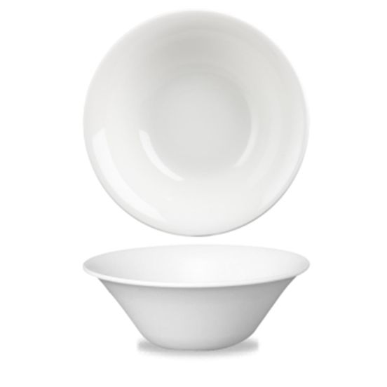 White porcelain salad bowl Mediterranean line, diam. 21cm, 12 pieces