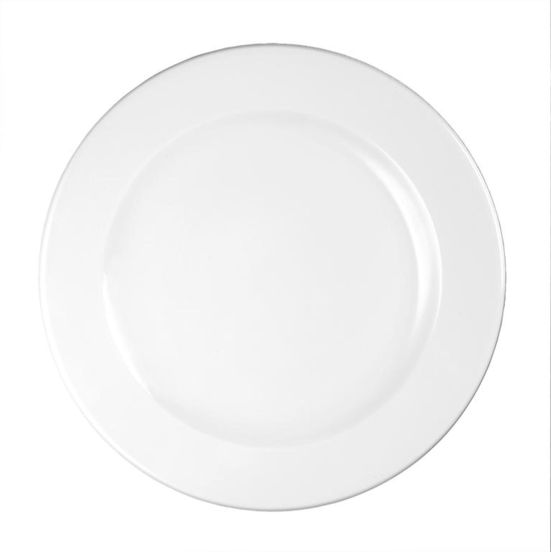White porcelain dinner plate Profile line 6 pieces