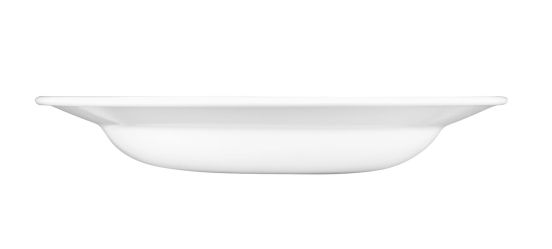 White deep plate in porcelain Profile line, diam. 28cm, 12 pieces