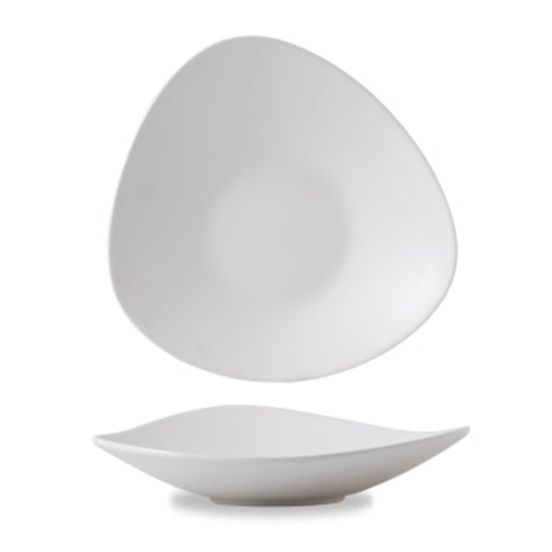 Triangular porcelain plate diameter 35 x 32.5 cm Melamine line 4 pieces