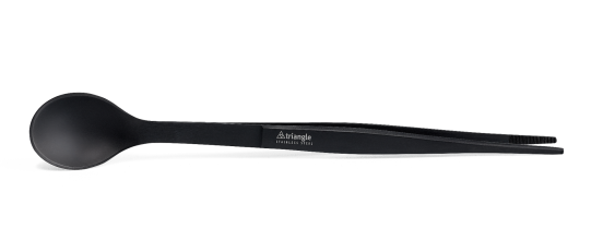Tongs and tasting spoon Black, stainless steel 17cm Ambrogio Sanelli