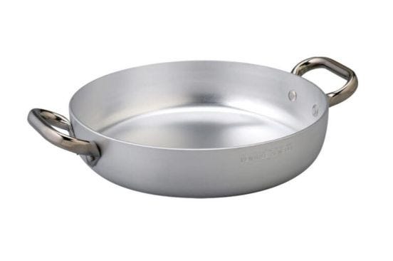 Tegame in alluminio 3mm per induzione, due maniglie, diam. 28cm