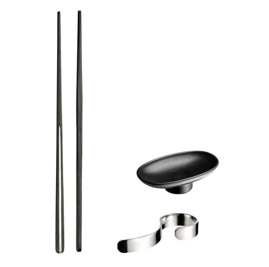 Pintinox Oriental Set with Chopsticks, Bowl and Chopstick Rest 