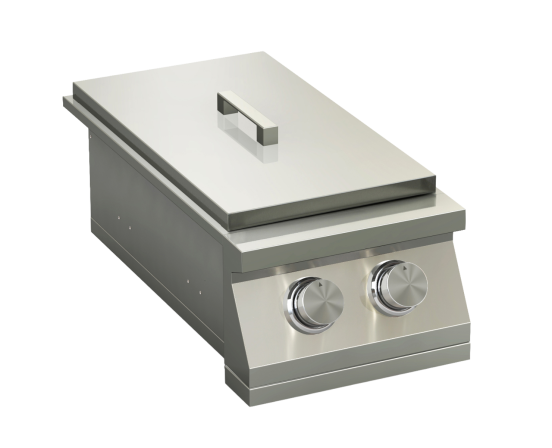Bruciatore a gas Premium da incasso, per cucine da esterno, acciaio inox - Broil Chef