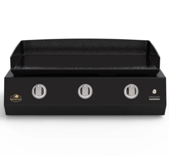 Plancha a gas L Class Matte 30 nero Brabura