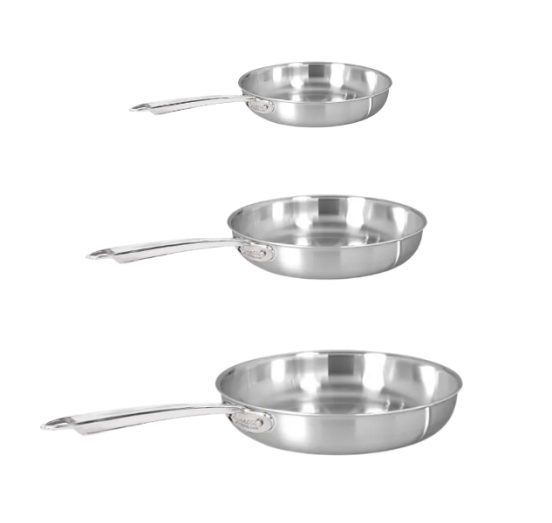 Pentole Agnelli Alu-inox induction pan set - 3 pieces, diam. 24/28/32