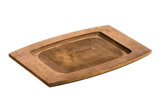Lodge Walnut Stained Wood Rectangular Trivet