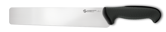 Pasta knife from the Tecna line by Sanelli Ambrogio, square tip, 26 cm, black handle