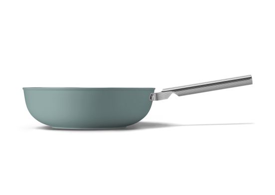 PFAS-free non-stick aluminum wok for induction, green, diam. 30cm
