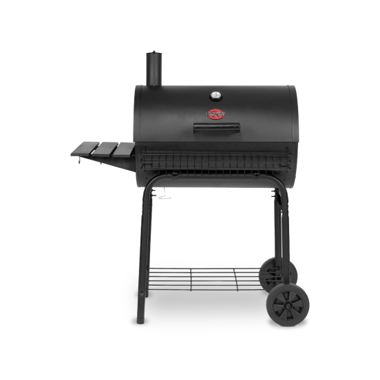Charcoal Barrel Grill with Metal Shelves, Wrangler, Char-Griller