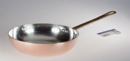 Contacto Padella Per Saltare In Rame Da 20 Cm, Multistrato 2,5 Mm, Adatta A Induzione, Manico Rivettato INOX